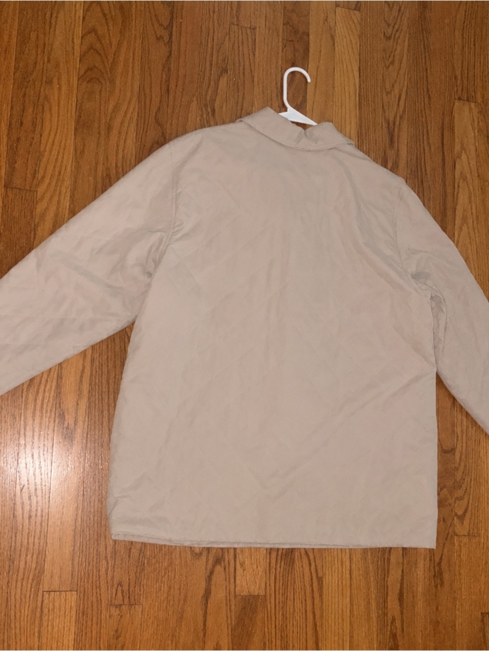 Orvis Quilted Jacket Womens XL Beige Button Front Lightweight Coat Pockets - Picture 6 of 6